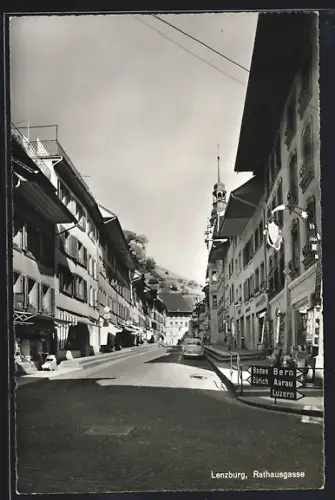 AK Lenzburg, Blick in die Rathausgasse