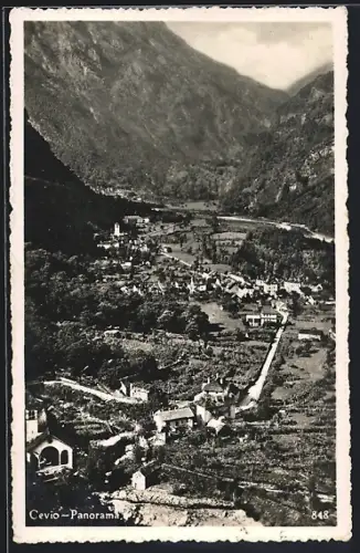 AK Cevio, Panorama aus der Vogelschau