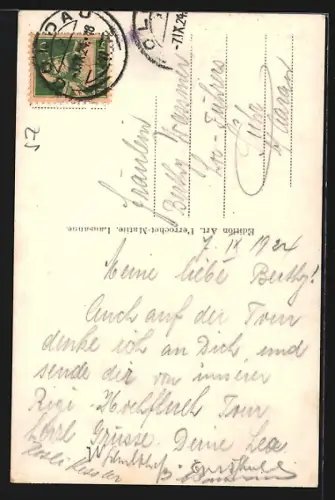 AK Goldau, Ortsansicht mit Rigi-Scheidegg