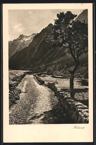 AK Coltura, Strasse mit Bergpanorama