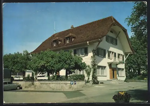 AK Fahrwangen-Meisterschwanden /AG, Hotel Bahnhof, Familie J. Herzog-Lang