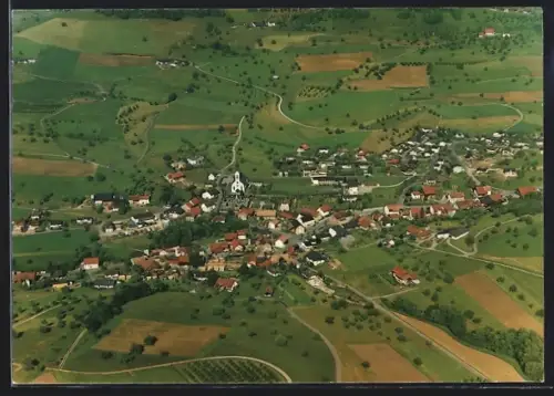 AK Gansingen /AG, Ortsansicht aus der Vogelschau