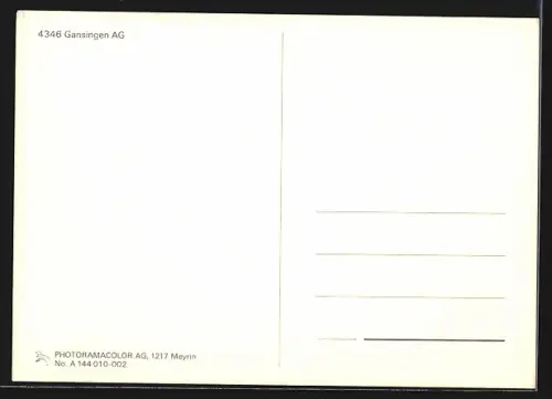 AK Gansingen /AG, Ortsansicht aus der Vogelschau