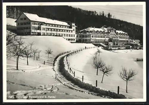 AK Barmelweid b. Aarau, Heilstätte Barmelweid im Winter