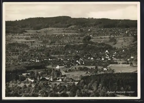 AK Hallwil, Ortsansicht aus der Vogelschau mit Boniswil und Leutwil