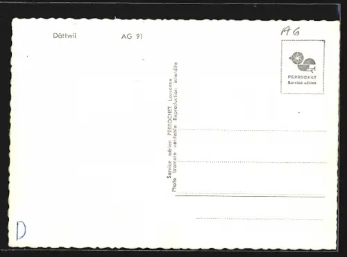 AK Dättwil /AG, Ortsansicht aus der Vogelschau