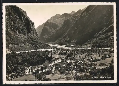 AK Cevio /Valle Maggia, Panorama mit Bergen