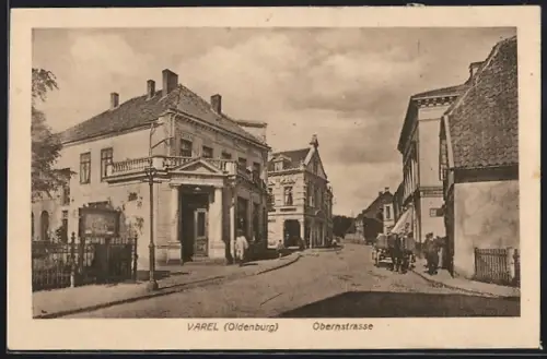 AK Varel /Oldenburg, Obernstrasse mit Central-Hotel