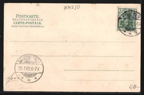 AK Eisleben, Bergschule mit Strasse