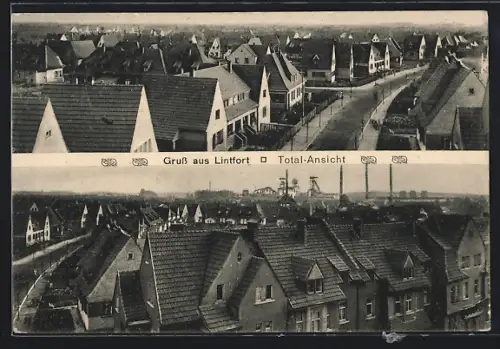 AK Lintfort, Total-Ansicht, Wohnhäuser, Zechenanlagen