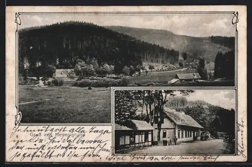 AK Meyersgrund, Ortsansicht, Gasthaus