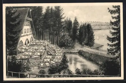 AK Körbecke /Soest, Haus Daheim, Gasthaus und Pension am Möhnesee, Inh. F. A. Schürmann