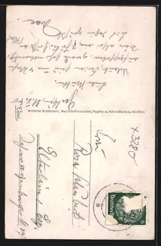 AK Genthin, Hindenburgplatz mit Strasse, Gr. Schulstrasse