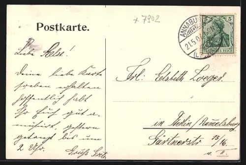 AK Annaburg, Promenade, Markt, Post, Kriegerdenkmal, Amt