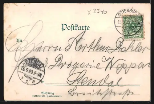 AK Osterburg, Totalansicht mit Kirche