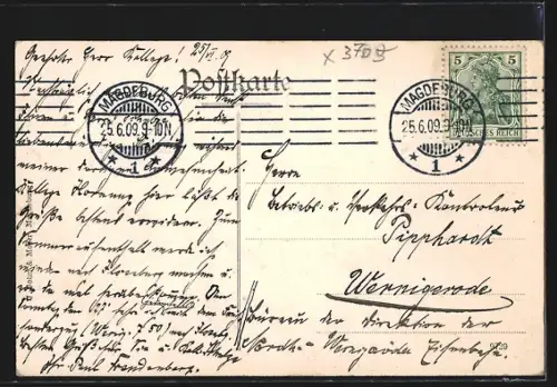 AK Ilsenburg i. H., Blick vom See auf das Eisenbahnheim