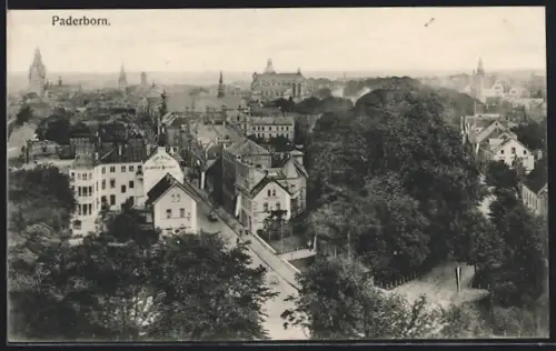 AK Paderborn, Teilansicht mit Kirchen