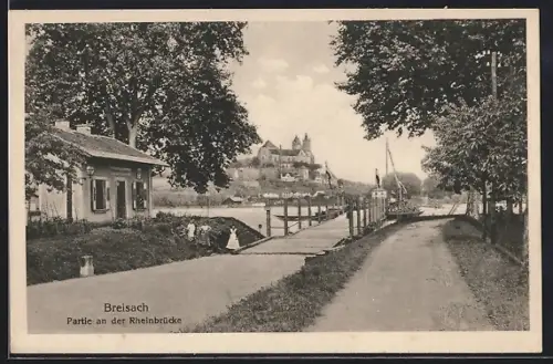 AK Breisach, Partie an der Rheinbrücke