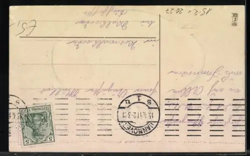 AK Osterei als Zeppelin mit Osterküken als Passagiere