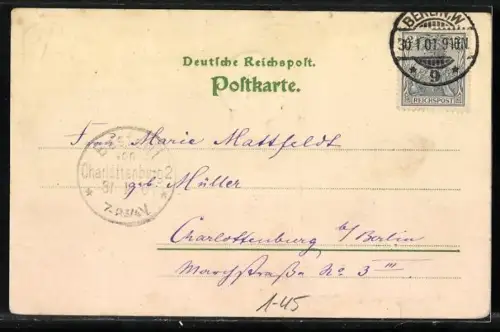 Lithographie 200 Jahre Begründung des preuss. Königshauses, König Friedrich II., Schloss, Fahnen