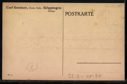 AK U Deutschland im Atlantik, Dr. Gentner's Schuhputz Nigrin gibt eleganten Spiegelglanz