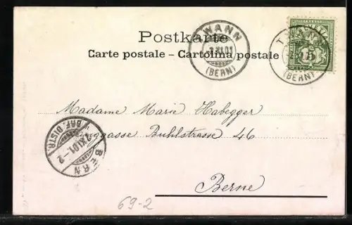 Lithographie Betrunkene Wanderer in den Bergen, Anti-Alkohol