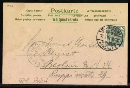 Künstler-AK Elegantes Paar passiert einen Leierkasten-Mann