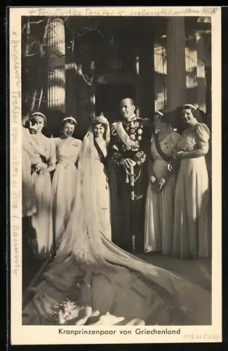AK Hochzeit des Kronprinzenpaars von Griechenland