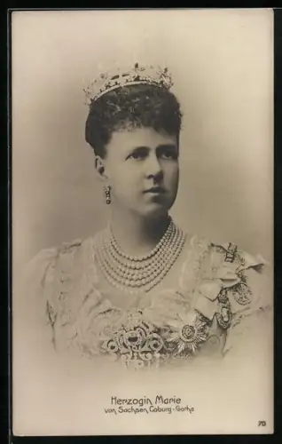 AK Herzogin Marie von Sachsen-Coburg-Gotha