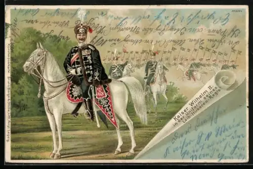 AK Kaiser Wilhelm II. in der Uniform seines Leib-Husaren-Regiments