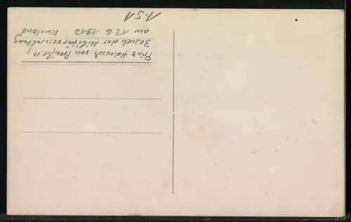 Foto-AK Prinz Heinrich von Preussen beim Besuch der Militärverwaltung am 13.6.1917