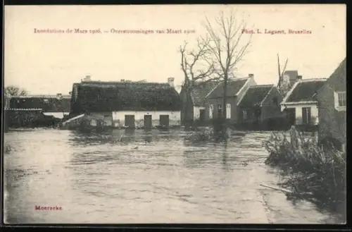 AK Moerzeke, Inondations de Mars 1906, Overstroomingen van Maart
