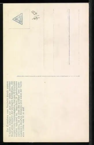 AK Mecheln, Strassenpartie mit Kathedrale