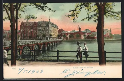 AK Kiel, Kleiner Kiel mit Brücke