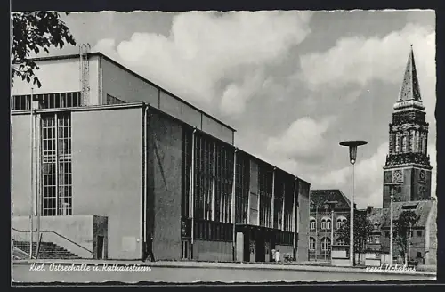 AK Kiel, Ostseehalle u. Rathausturm
