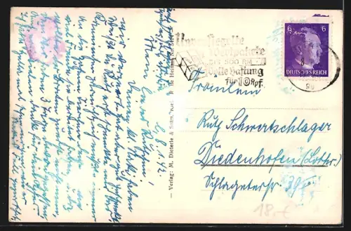 AK Kiel, Marktstrasse mit Rathaus