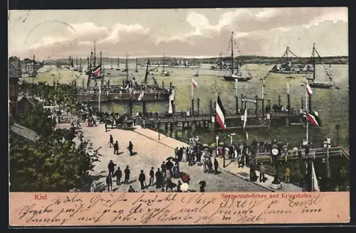 AK Kiel, Seegartenbrücke und Kriegshafen