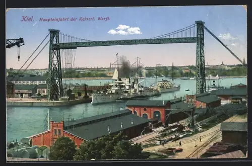 AK Kiel, Grosse Schwebefähre der Kaiserlichen Werft