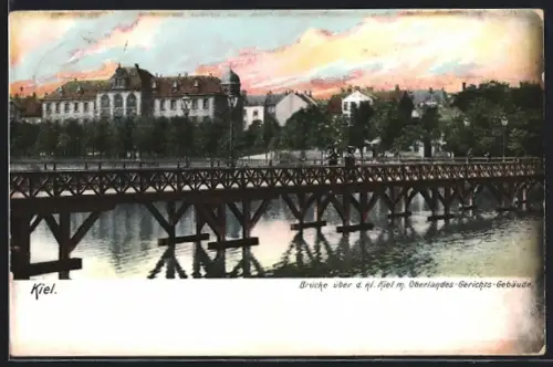 AK Kiel, Brücke über d. kl. Kiel m. Oberlandes-Gerichts-Gebäude