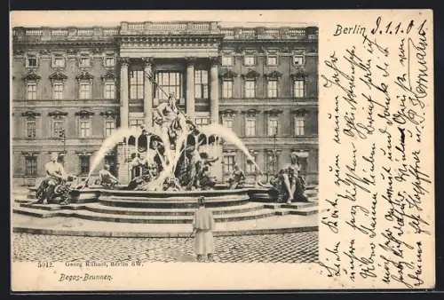 AK Berlin, Begas-Brunnen am Schloss