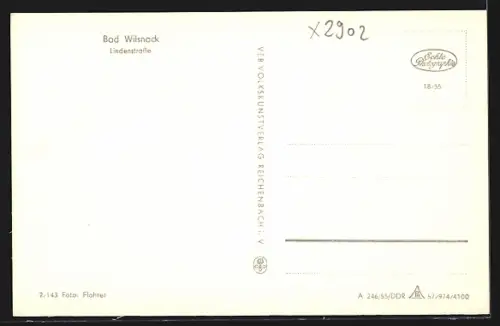 AK Bad Wilsnack, Blick durch die Lindenstrasse