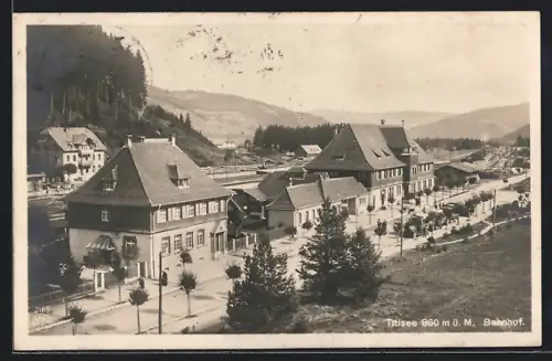 AK Titisee, Sicht auf den Bahnhof