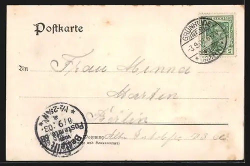 AK Grünheide /Mark, Partie am Peetz-See mit Segelboot