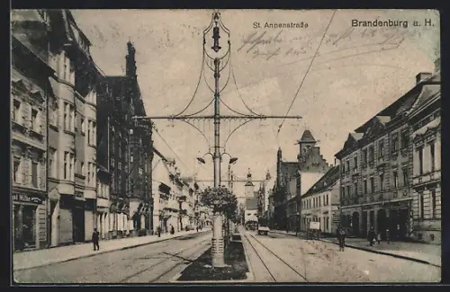 AK Brandenburg a. H., Blick in die St. Annenstrasse