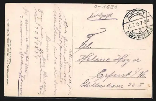 AK Kallinchen, Ortsansicht aus der Vogelschau, Strassenpartie