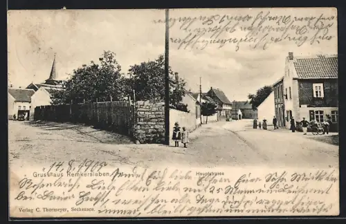 AK Remkersleben, Partie in der Hauptstrasse
