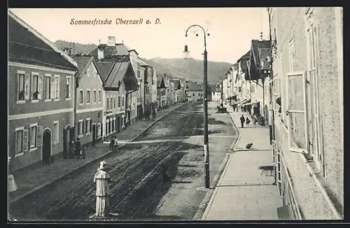 AK Obernzell, Strassenpartie mit Wohnhäusern