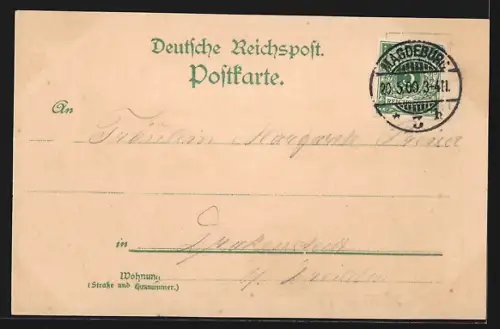 AK Magdeburg, Hotel zum Schultheiss, Breiteweg 29, Kaiser-Wilhelms-Platz