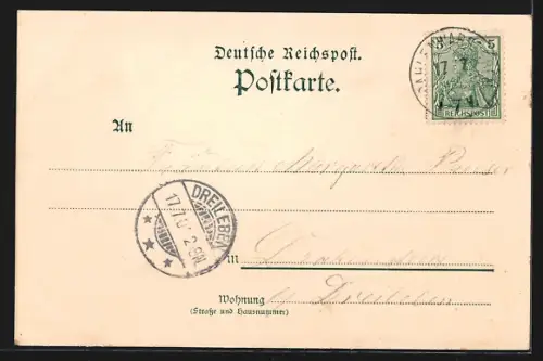 AK Dahlenwarsleben, Gasthaus zum Felsenberg v. Otto Kirchhoff