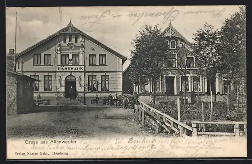 AK Altenwerder b. Hamburg, Blick zum Restaurant Fährhaus Altenwerder